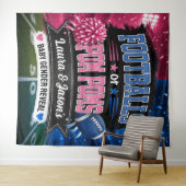 Fußbälle oder Pom-Poms Party-Banner, Geschlechtere Wandteppich (Beispiel (Horizontal))