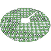 Fußbälle Polyester Weihnachtsbaumdecke (Schrägansicht)