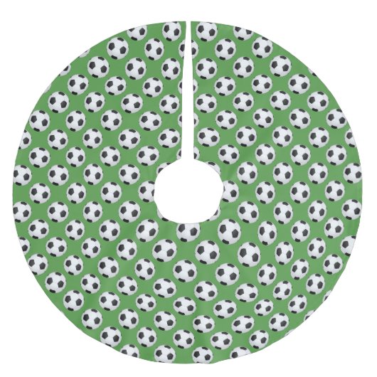 Fußbälle Polyester Weihnachtsbaumdecke (Vorderseite)