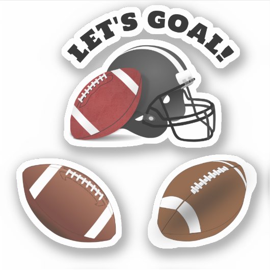 Fußbälle und Helmsport Aufkleber (Vorderseite)