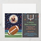 Fußballeinladung mit Bildband Geburtstag Einladung (Vorne/Hinten)