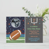 Fußballeinladung mit Kinderdusche Einladung (Stehend Vorderseite)