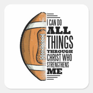 Fußballer Christus Glaube Jesus Quadratischer Aufkleber