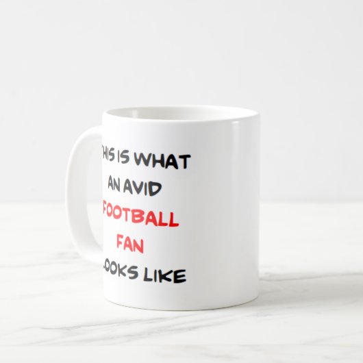 Fußballfan, begeistert kaffeetasse (Vorderseite Links)