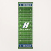 Fußballfan | Benutzerdefiniertes Monogramm Silber  Yogamatte (Vorderseite)