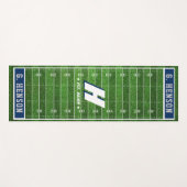 Fußballfan | Benutzerdefiniertes Monogramm Silber  Yogamatte (Vorderseite (Horizontal))