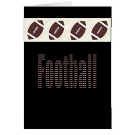 Fußballfan-Karte Schwarzweiss