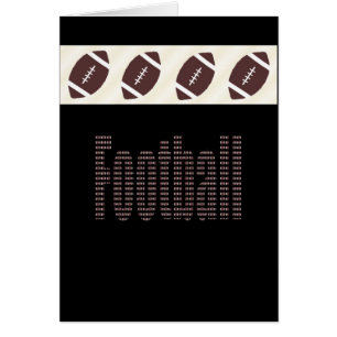 Fußballfan-Karte Schwarzweiss