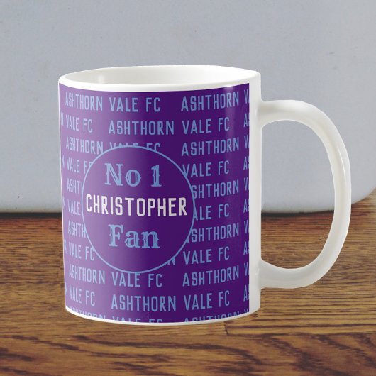 Fußballfan oder Fußballanhänger Claret & Blau Kaffeetasse