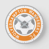 Fußballfan oder Fußballanhänger Rund Uhr (Vorderseite)