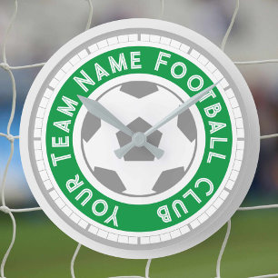 Fußballfan oder Fußballanhänger Runde Wanduhr