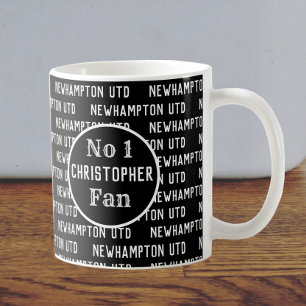 Fußballfan oder Fußballanhänger Schwarz & Weiß Kaffeetasse