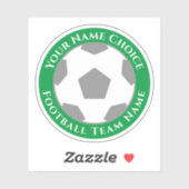 Fußballfan Personalisiert mit Teamname-Aufkleber Aufkleber (Blatt)