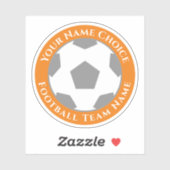 Fußballfan Personalisiert mit Teamname-Aufkleber Aufkleber (Blatt)