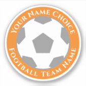 Fußballfan Personalisiert mit Teamname-Aufkleber Aufkleber (Vorderseite)