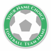 Fußballfan Personalisiert mit Teamname Laptop Aufkleber (Vorderseite)