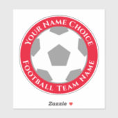 Fußballfan Personalisiert mit Teamname Laptop Aufkleber (Blatt)