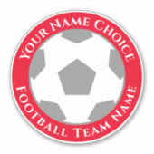 Fußballfan Personalisiert mit Teamname Laptop Aufkleber (Vorderseite)