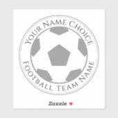 Fußballfan Personalisiert mit Teamname Laptop Aufkleber (Blatt)