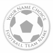 Fußballfan Personalisiert mit Teamname Laptop Aufkleber (Vorderseite)