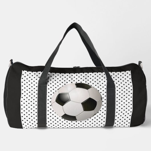 Fußballfan Schwarz Duffle Bag (Vorderseite)