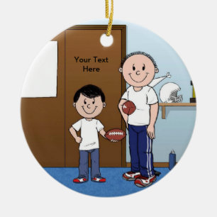 Fußballfan - Vater und Sohn Keramikornament