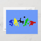 Fußballfans    beim Fußball Postkarte (Vorne/Hinten)