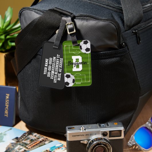 Fußballfans Gepäckanhänger (Vorderseite & Rückseite)