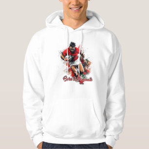Fußballfans Grafik und Text Hoodie