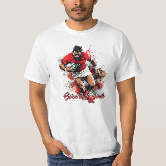 Fußballfans Grafik und Text T-Shirt (Vorderseite)