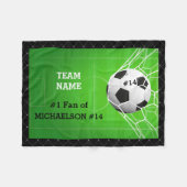 Fußballfans Nummer eins Fleecedecke (Vorderseite (Horizontal))