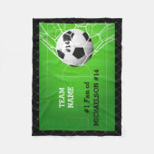 Fußballfans Nummer eins Fleecedecke (Vorderseite)