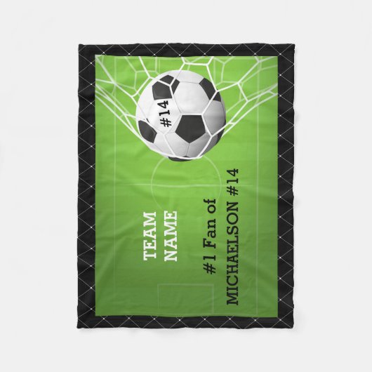 Fußballfans Nummer eins Fleecedecke (Vorderseite)