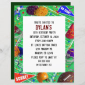 Fußballfans Thema Geburtstagsfeier Einladungen (Vorne/Hinten)