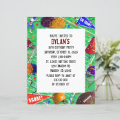 Fußballfans Thema Geburtstagsfeier Einladungen (Stehend Vorderseite)