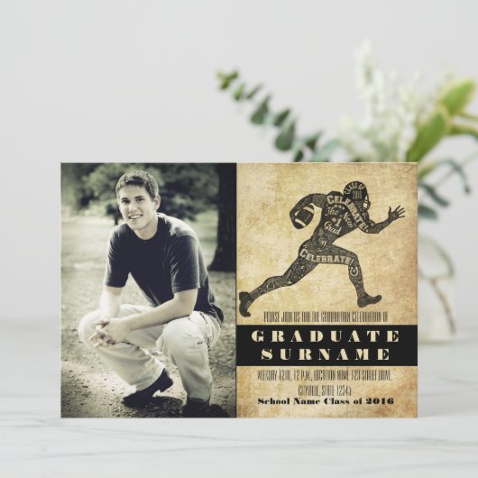 Fußballfeier Abschluss Einladung (Stehend Vorderseite)