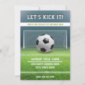 Fußballfeld 1. Geburtstag Party Einladung (Vorderseite)