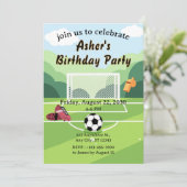 Fußballfeld Einladung (Stehend Vorderseite)