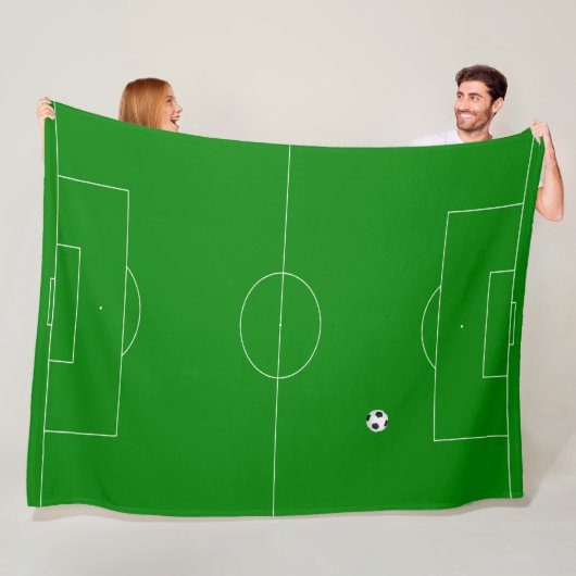 Fußballfeld Fleecedecke (Beispiel)