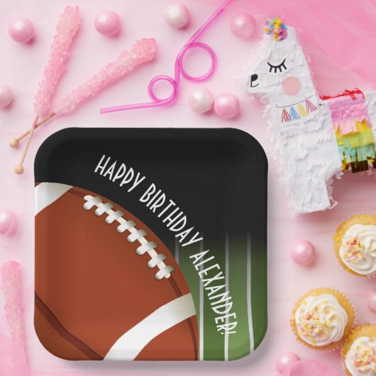 Fußballfeld Geburtstag Pappteller (Party)