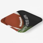 Fußballfeld Geburtstag Pappteller (Gewinkelt)