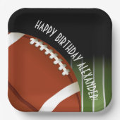 Fußballfeld Geburtstag Pappteller (Vorderseite)