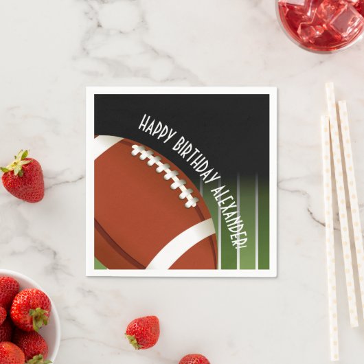 Fußballfeld Geburtstag Serviette (Beispiel)