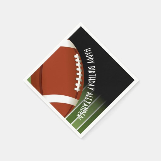 Fußballfeld Geburtstag Serviette (Ecke)