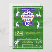 Fußballfeld Geburtstagsparty Einladung (Vorderseite)