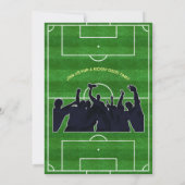 Fußballfeld Geburtstagsparty Einladung (Rückseite)