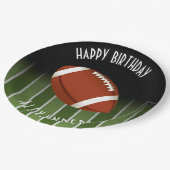Fußballfeld Glückwunsch zum Geburtstag Personalisi Pappteller (Schrägansicht)