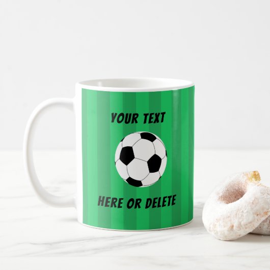 Fußballfeld Kaffeetasse (Mit Donut)