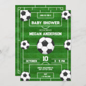 Fußballfeld / Kinderspielfeld Babydusche Einladung (Vorne/Hinten)