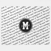 Fußballfeld mein glücklicher Platz Schwarz-weiß JE Fleecedecke (Vorderseite (Horizontal))